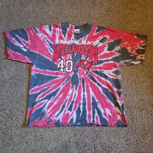 Vintage 1999 Tampa Bay Buccaneers Mike Alstott 40 Tie Dye Shirt Mens XL